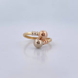 Anillo Tu Y Yo 1.45gr / T6 / Tres Oros 18K $