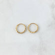 Candongas Aro Rayado 0.45gr / 1.1cm / Oro Amarillo 18K *