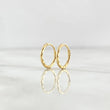 Candongas Aro Rayado 0.45gr / 1cm / Oro 18K
