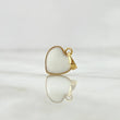 Dije Corazón 1gr / 1.7cm / Resina Blanca Oro Amarillo 18K