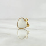 Dije Corazón 1gr / 1.7cm / Resina Blanca Oro Amarillo 18K