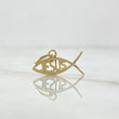 Dije Pez Jesús 0.9gr / 1.4cm-1.6cm / Basteado Oro Amarillo 18K