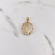 Dije Virgen Maria 2.4gr / 3cm / Circones Azules Verdes Fucsias Blancos Oro Amarillo 18K $
