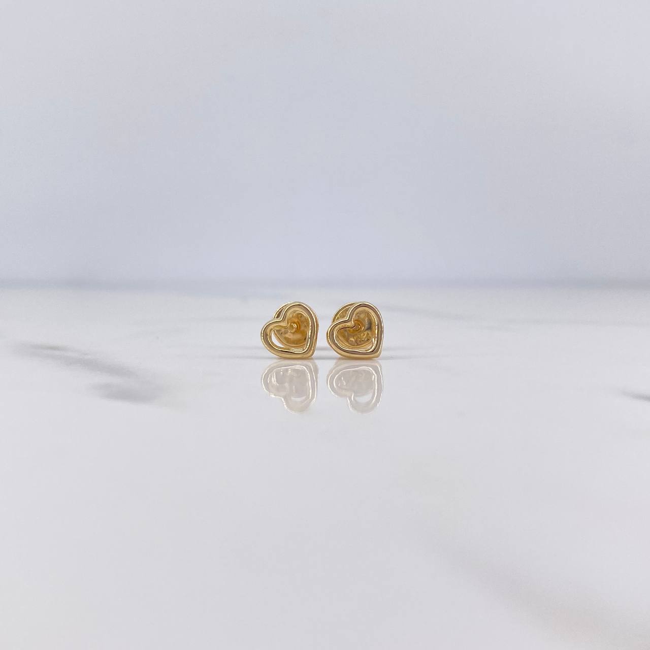 Topos Corazon Silueta 0.5gr / Liso Oro Amarillo 18K $