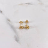 Topos Tres Aros 0.75gr / Rayados Oro Amarillo 18K $