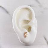 Topos Virgen Maria 0.75gr / Circones Blancos Oro Rosa 18K $