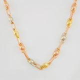 Cadena Rustica Burbuja 10g / 55cm / 3.4mm Tres Oros 18K