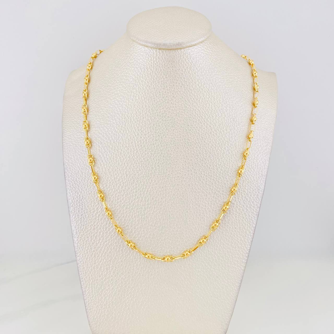 Cadena Rustica Burbuja 9.95g / 55cm / 3.3mm Oro Amarillo 18K