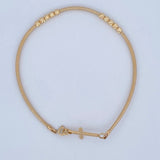 Pulso Flex Cruz 2.05gr / 19cm-21cm / +4 Oro 18K $