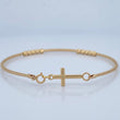 Pulso Flex Cruz 2.05gr / 19cm-21cm / +4 Oro 18K $