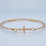 Pulso Flex Cruz 2.05gr / 19cm-21cm / +4 Oro 18K $