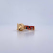 Anillo Pantera Tribal 3.65gr / T7 3/4 / Circones Azules Negros Oro Amarillo 18K &