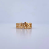 Anillo Cubano 3.45gr / T8 / Liso Oro Amarillo 18K &