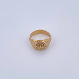 Anillo Correa Corona RX 3.95gr / T6 1/4 / Circones Blancos Oro Amarillo 18K &