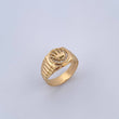Anillo Correa Corona RX 3.95gr / T6 1/4 / Circones Blancos Oro Amarillo 18K &