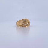 Anillo Correa Corona RX 3.95gr / T6 1/4 / Circones Blancos Oro Amarillo 18K &