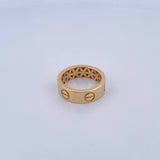 Anillo Argolla Tornillo 3.8gr / T7 / Liso Oro Amarillo 18K &