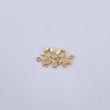 Herraje Familia De Tres 1.15gr / 2cm / Circones Blancos Oro Amarillo 18K &