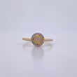 Anillo Circulo 1.75gr / T5 3/4 / Circones Blancos Oro Amarillo 18K &