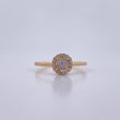 Anillo Circulo 1.8gr / T6 1/2 / Circones Blancos Oro Amarillo 18K &