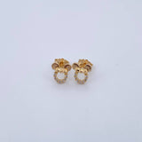 Topos Ratona 1.2gr / Circones Blancos Oro Amarillo 18K &