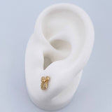 Topos Ratona 1.2gr / Circones Blancos Oro Amarillo 18K &