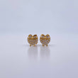 Topos Buho 1.45gr / Circones Blancos Oro Amarillo 18K &