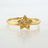 Anillo Estrella Diamantada 1gr / T7 / Oro Amarillo 18K *