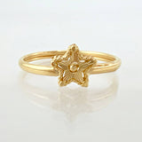 Anillo Estrella Diamantada 1.05gr / T7 1/4 / Oro Amarillo 18K