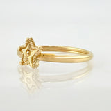 Anillo Estrella Diamantada 1gr / T7 / Oro Amarillo 18K *