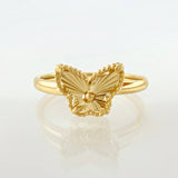 Anillo Mariposa Diamantada 1.05gr / T5 3/4 / Oro Amarillo 18K