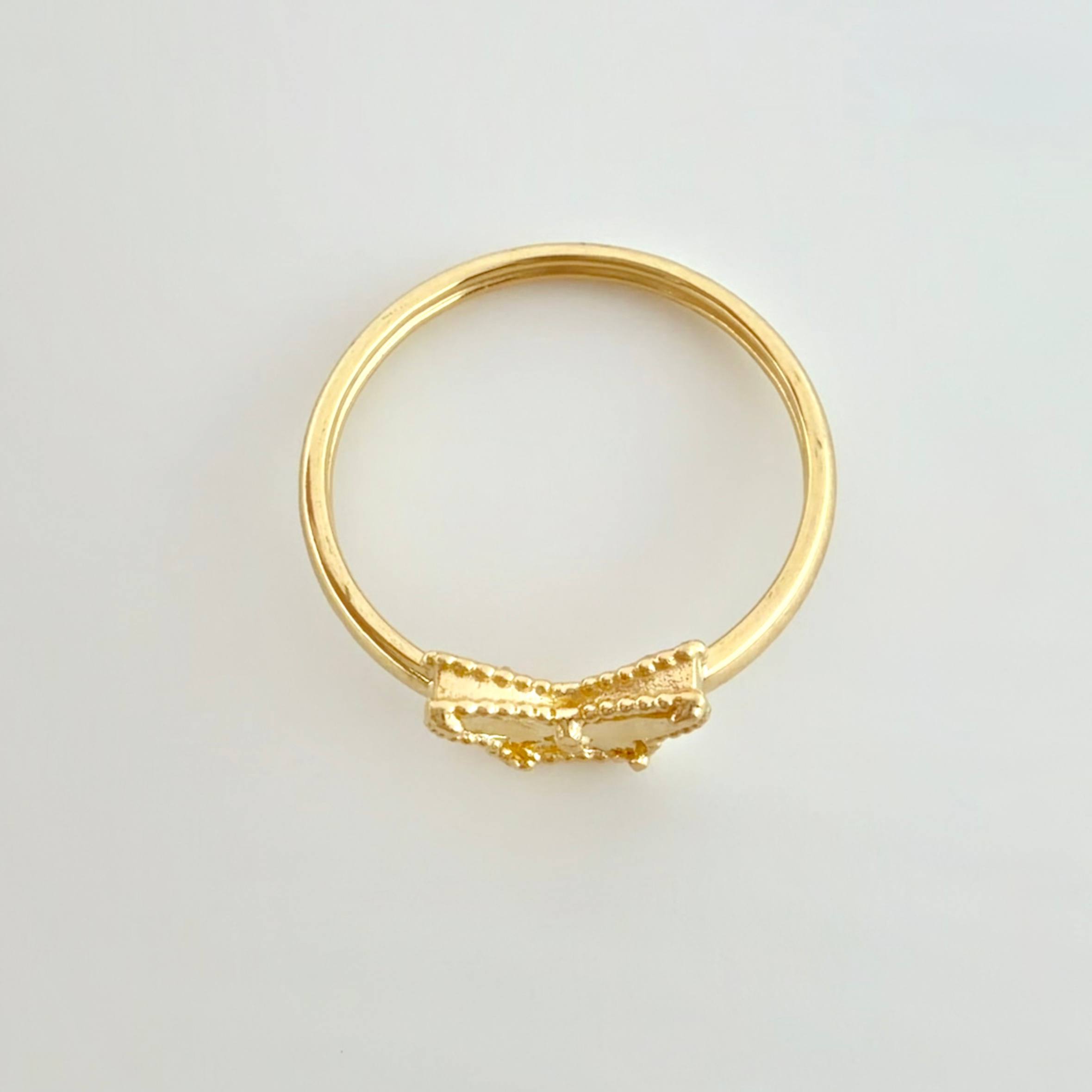 Anillo Mariposa Diamantada 1.25gr / T7 1/2 / Oro Amarillo 18K