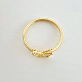 Anillo Mariposa Diamantada 1.05gr / T5 3/4 / Oro Amarillo 18K
