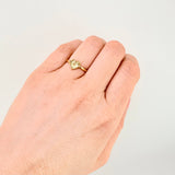 Anillo Corazon Diamantado 1.1gr / T6 / Oro Amarillo 18K