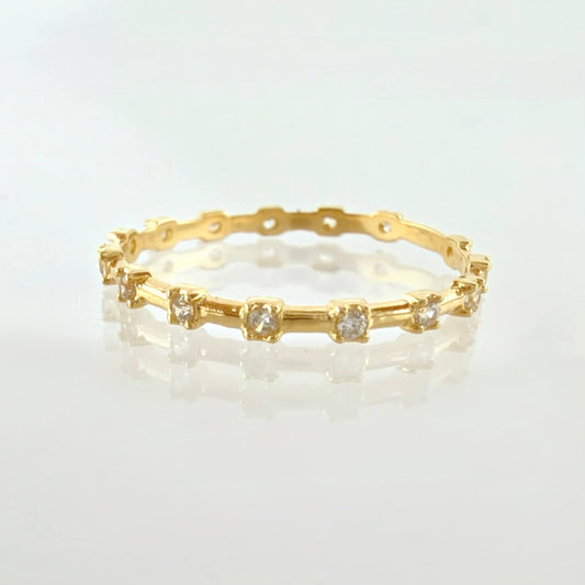 Anillo Centella Alternada 0.8gr / T6 / Oro Amarillo 18K ©