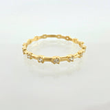 Anillo Centella Alternada 0.8gr / T6 / Oro Amarillo 18K ©