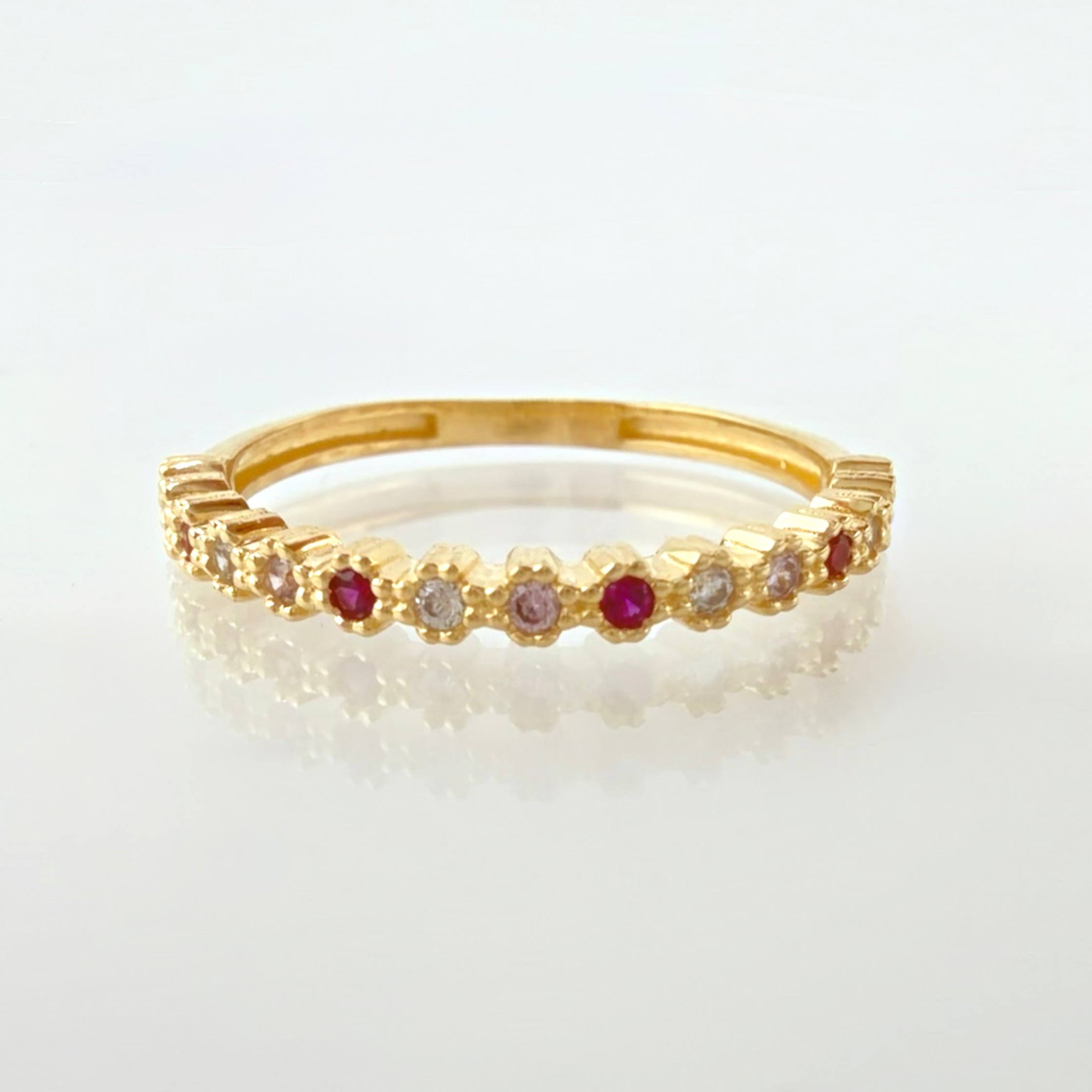 Anillo Churumbela Burbujas 1.65gr / T6 3/4 / Oro Amarillo 18K