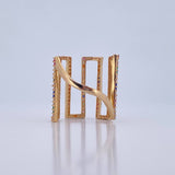 Anillo Strong 3.8gr / T5 1/2 / 2cm / Circones De Colores Oro Amarillo 18K &