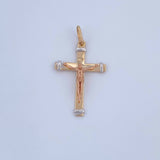 Dije Cruz Cristo 2.1gr / 3.5cm / Tres Oros 18K &