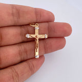 Dije Cruz Cristo 2.1gr / 3.5cm / Tres Oros 18K &