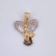 Dije San Miguel Arcangel 4.2gr / 2.9cm / Circones Blancos Tres Oros 18K &