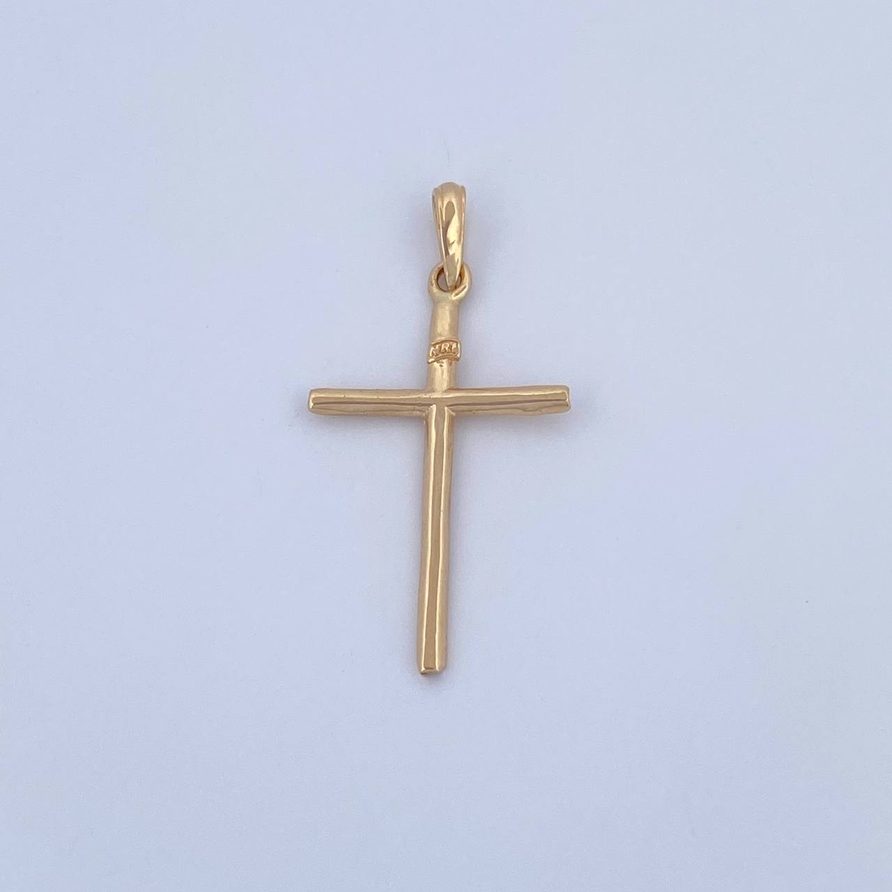 Dije Cruz INRI 1.15gr / 3.5cm / Liso Oro Amarillo 18K &