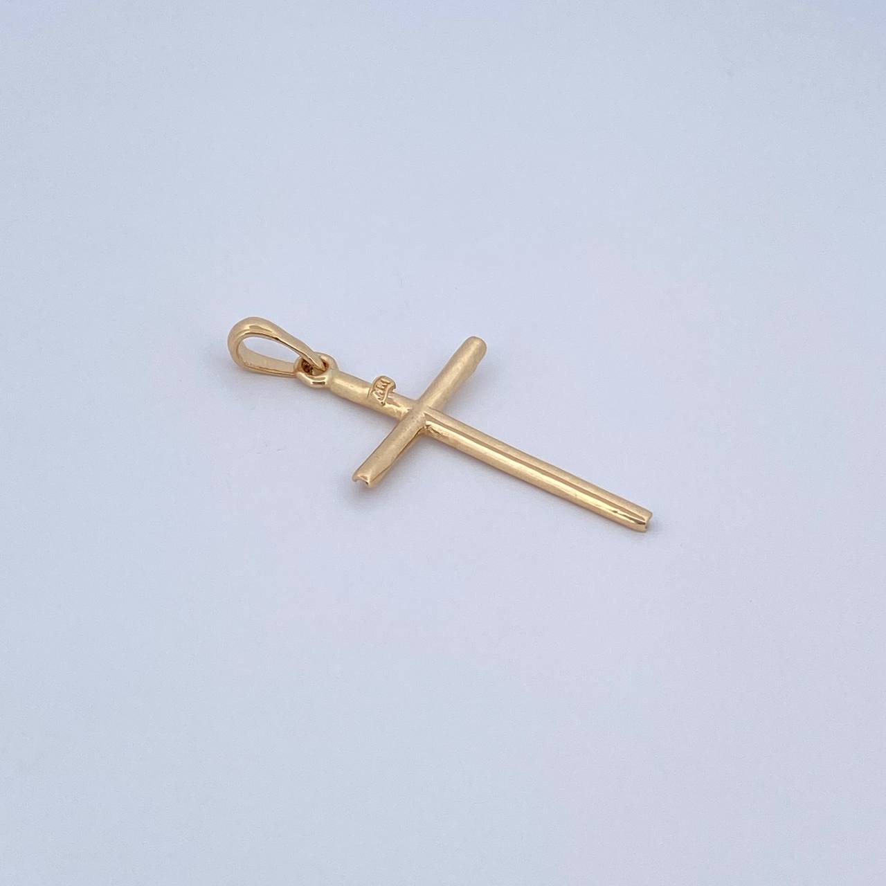 Dije Cruz INRI 1.15gr / 3.5cm / Liso Oro Amarillo 18K &