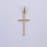 Dije Cruz 0.5gr / 2.6cm / Circon Blanco Oro Amarillo 18K &