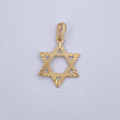 Dije Estrella De David 0.7gr / 2.6cm / Diamantada Oro Amarillo 18K &