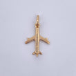 Dije Avion 0.9gr / 2.3cm / Oro Amarillo 18K &