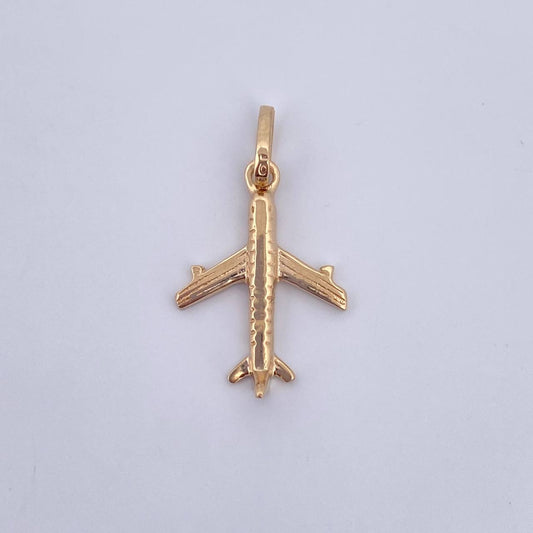 Dije Avion 0.9gr / 2.3cm / Oro Amarillo 18K &