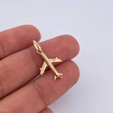 Dije Avion 0.9gr / 2.3cm / Oro Amarillo 18K &