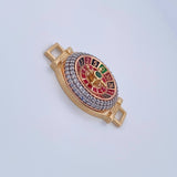 Herraje Ruleta 8.85gr / 3.4cm / Circones Verde Blancos Tres Oros 18K $