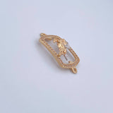 Herraje Caballo 2gr / 2.5cm / Circones Blancos Dos Oros Amarillo Blanco 18K &